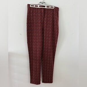 Free People burgundy patterned knit pants size 10
